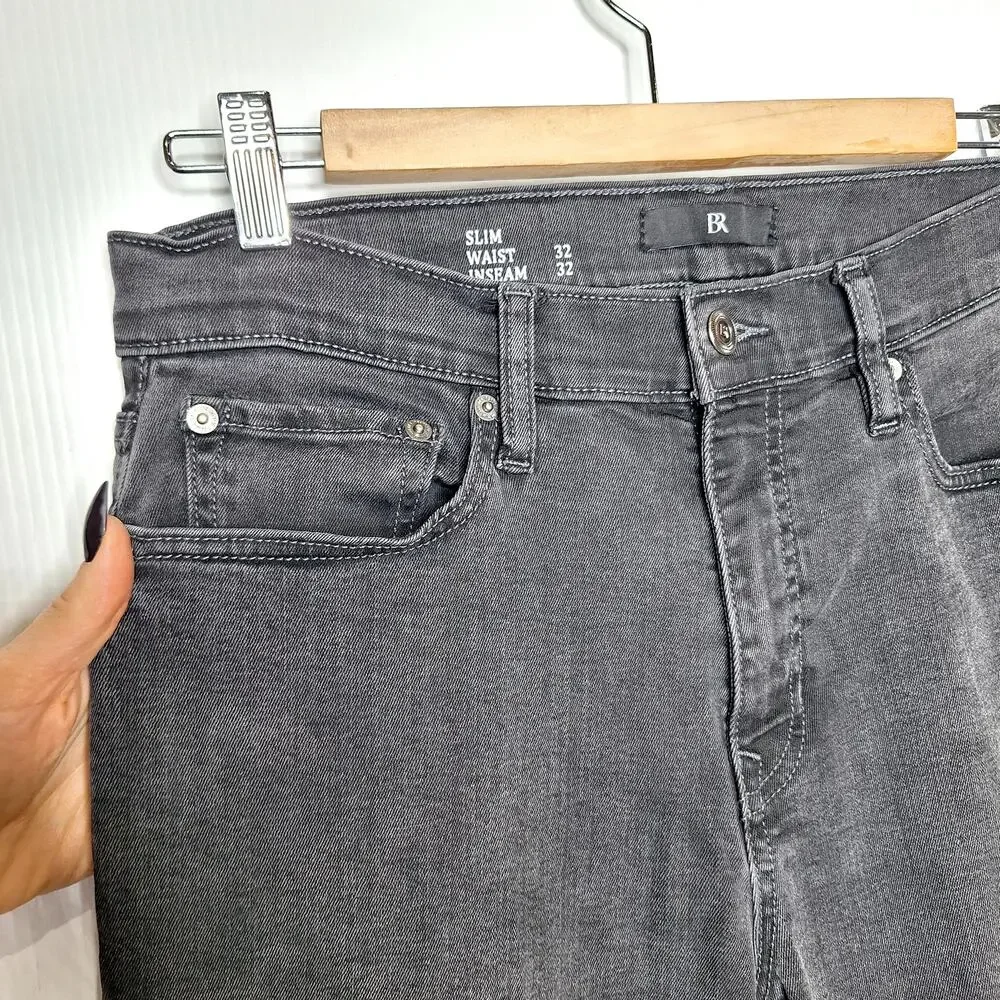 The Luxe Traveler Banana Republic Mens Slim Jeans 32 x 32 Dark Grey Wash Stretch